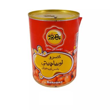 product-کنسرو لوبیا چیتی بدون قارچ بهروز 390 گرم