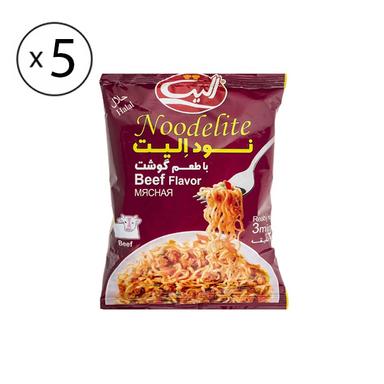 product-نودل با طعم گوشت الیت بسته 5 عددی